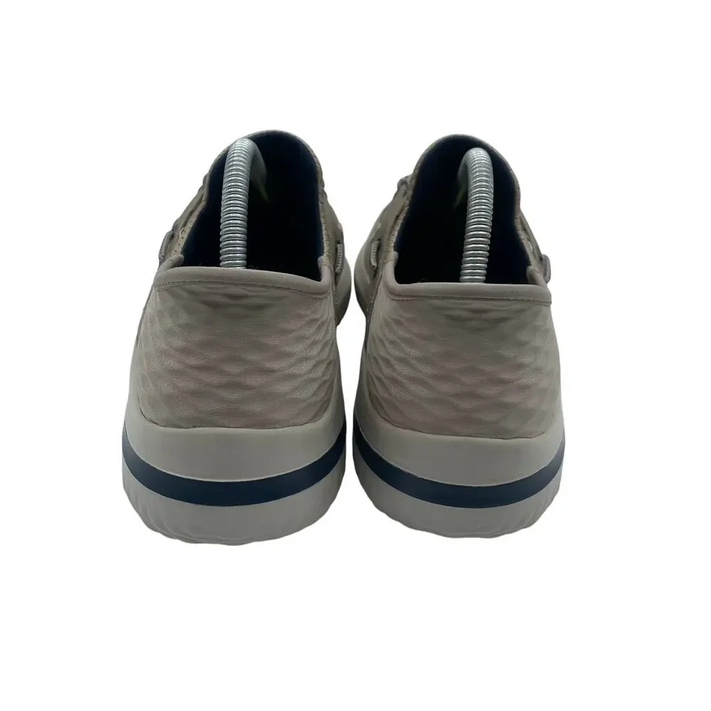 Skechers Knit Slip-Ins Garza Gervin Boat Sneaker Taupe Mens 7.5